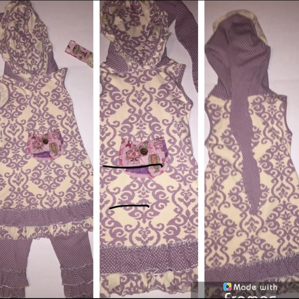 Mustard Pie Parker Hooded Dress, Bottom & Headband - Picture 2 of 8